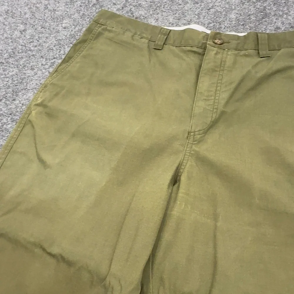 LL Bean Pants Mens 40 Green Cotton Natural Fit Straight Leg Chino Casual Style